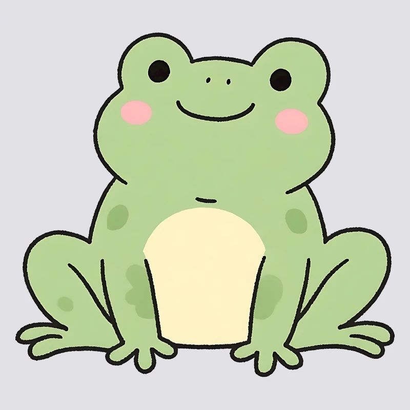 Cuddly Frog Green Charm Toad Frog Design