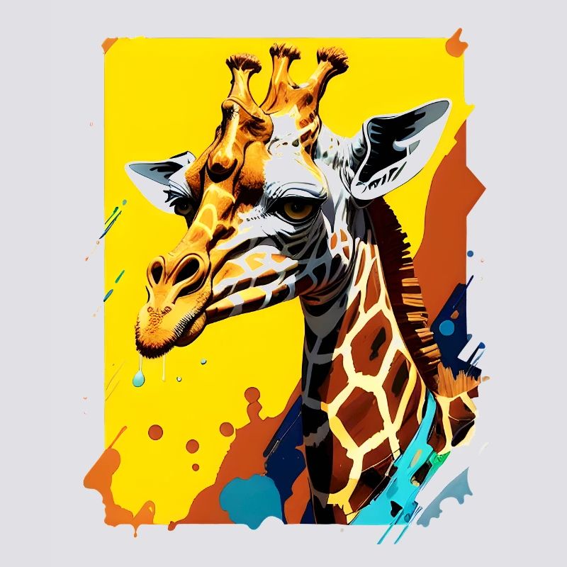 Giraffe Farbexplosion Neon