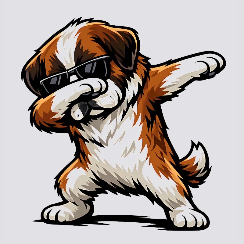 Dabbing St. Bernard
