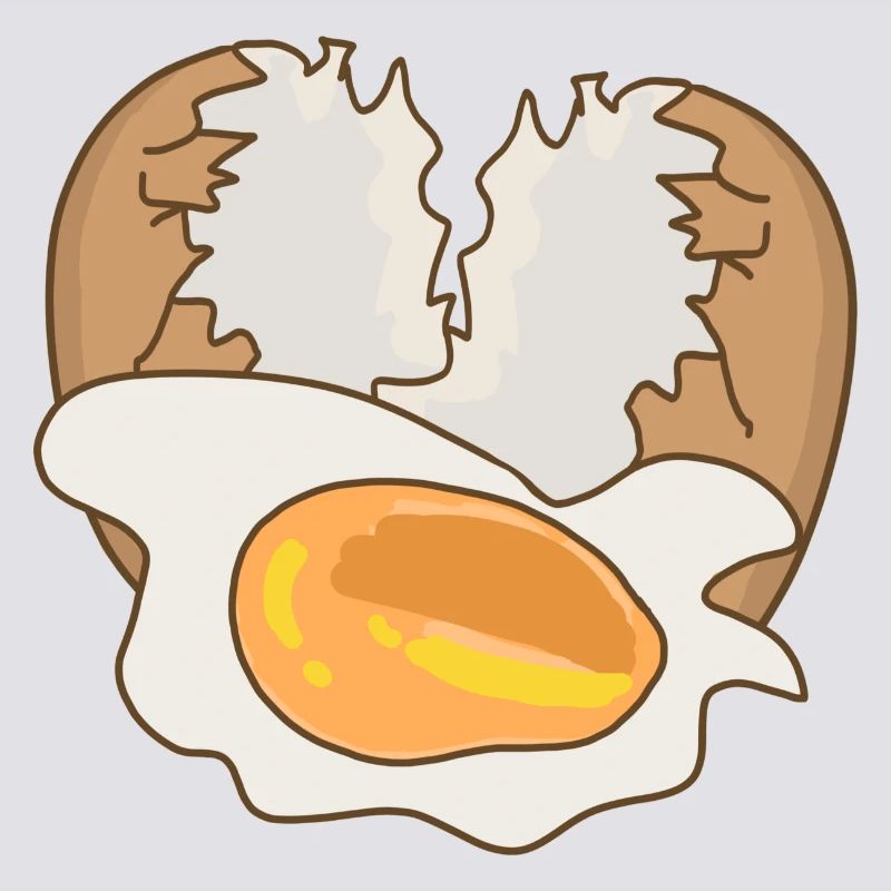 Mirror with eggshell