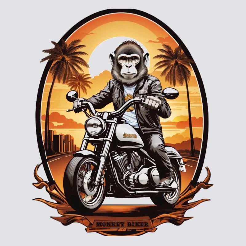 Monkey on motorcycle
