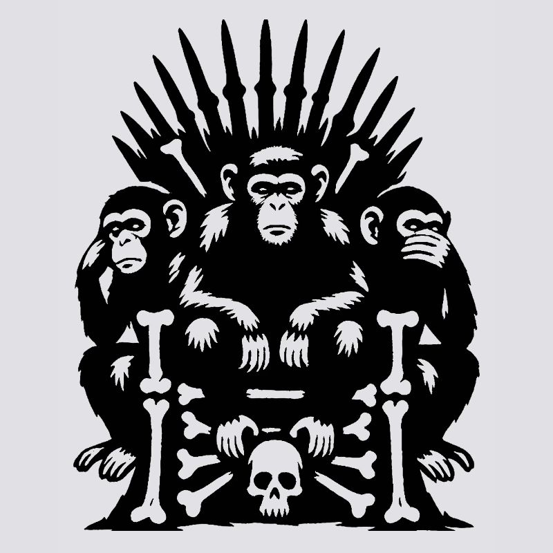Monkeys on Skull and Bones Throne