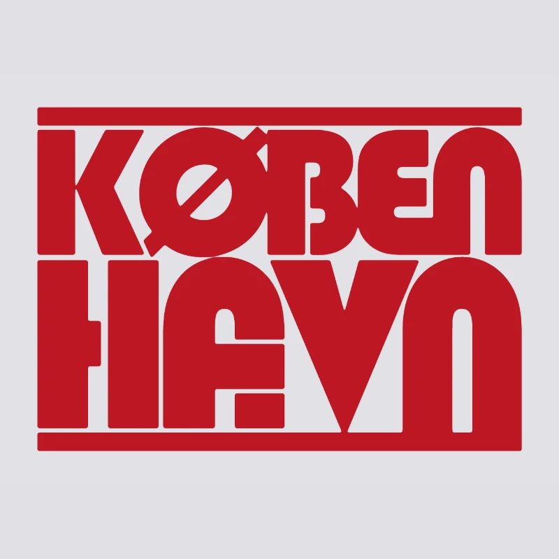 Copenhague, Danemark Description de la conception typographique