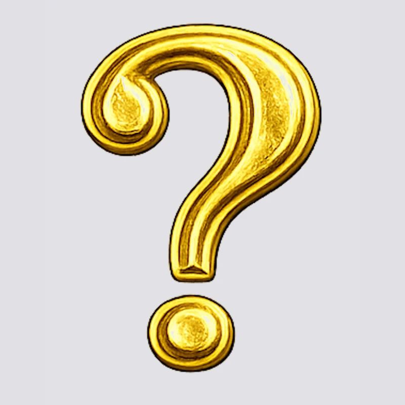 Conception du point d’interrogation doré