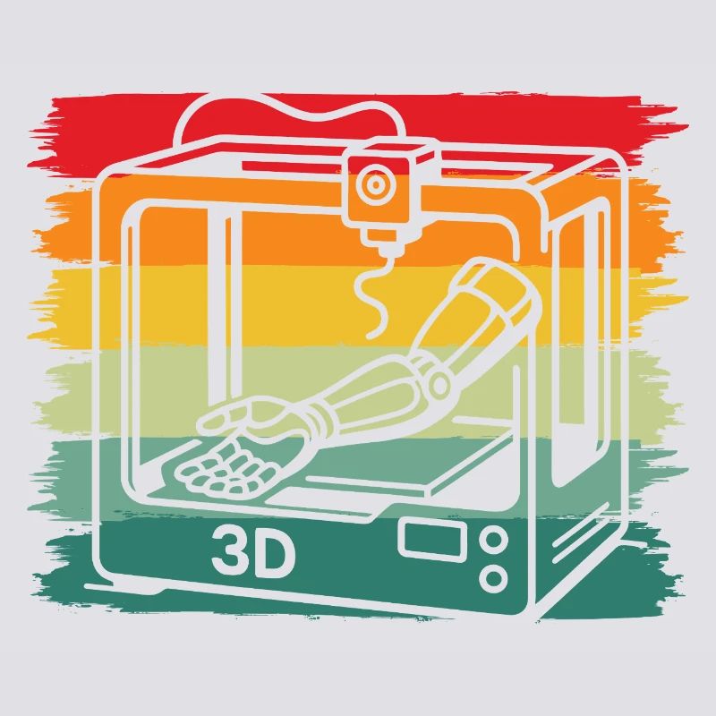 Retro Vintage 3D Printer Robotic Arm Maker