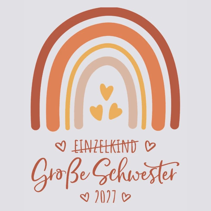 Große Schwester 2027 Boho Regenbogen 