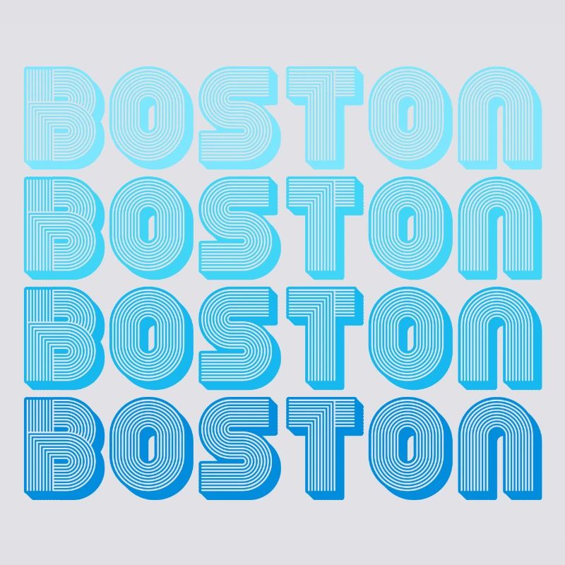Boston Repeat Pattern Blue Gradient