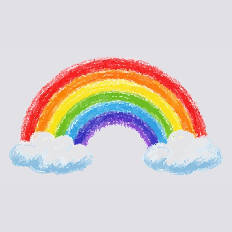 Rainbow over clouds
