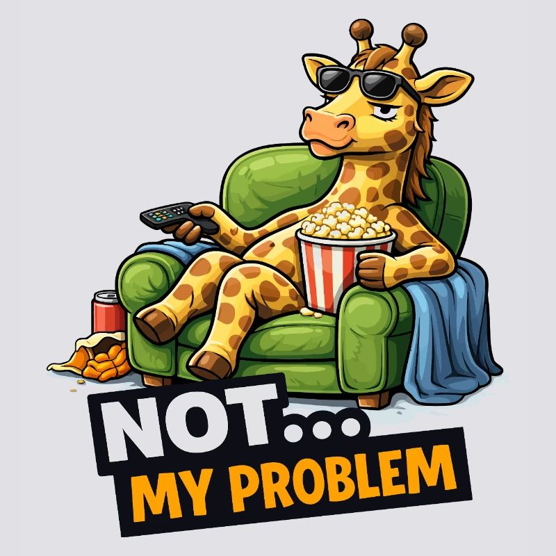 Not My Problem Giraffe Couch Meme