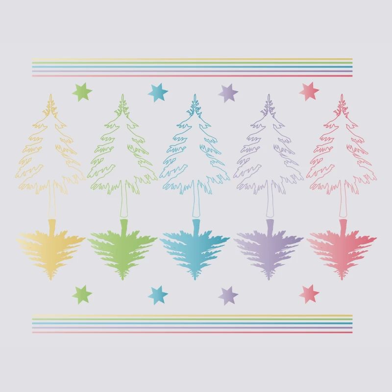 Christbaum, Tannenbaum oder Weihnachtsbaum Umrisse