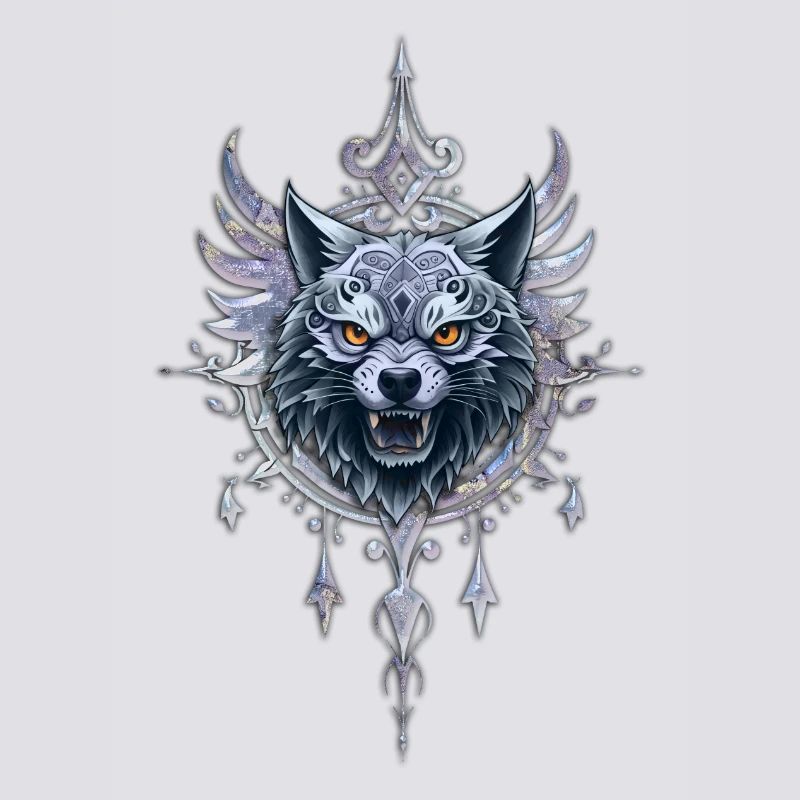 Mystical wolf's head.
