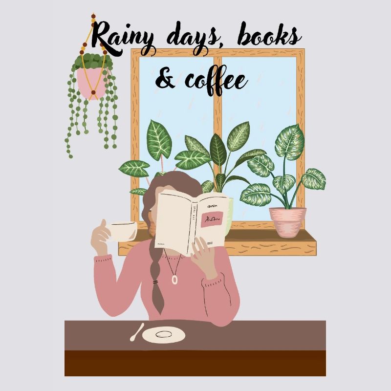 Cuddle days reading with coffee