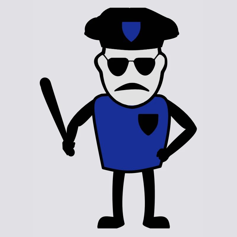 Policeman avec matraque