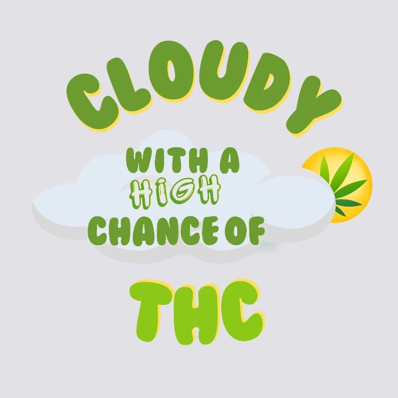 Conception de célébration du THC nuageux