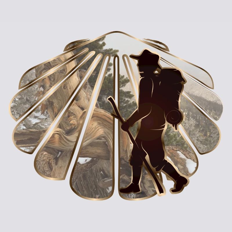 Ein Pilger oder Wanderer auf einem Pilgerweg