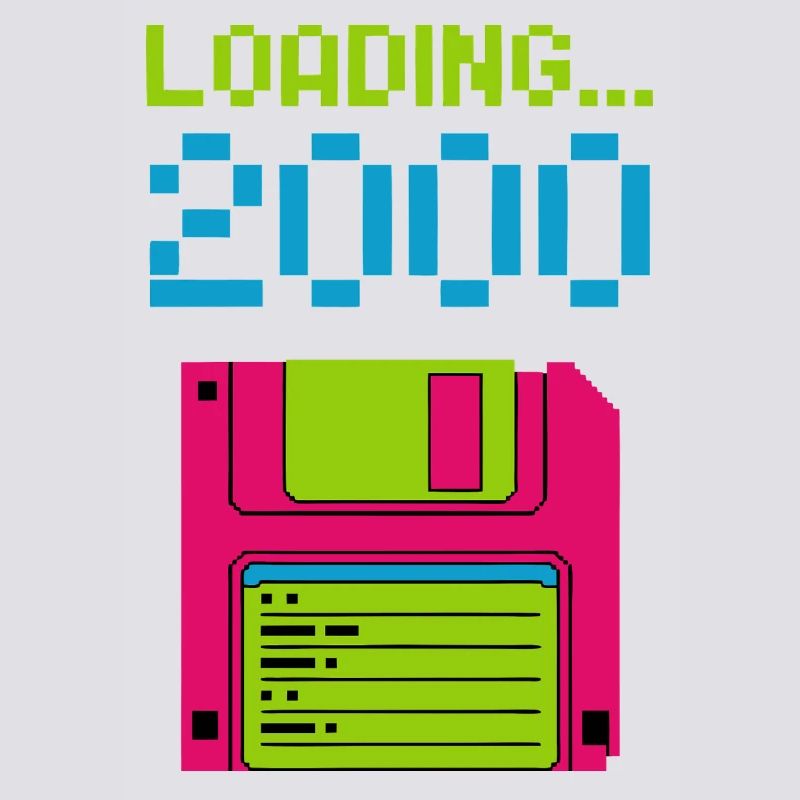 Loading 2000 Disketten-Design Retro Pixel Design