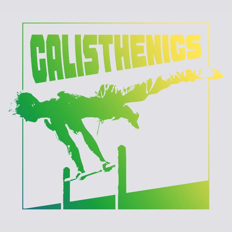 Calisthenics Gradient Pose Square Design