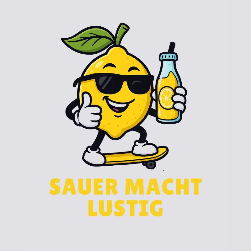 Sour Makes Funny Lemon Fruit Illustrations