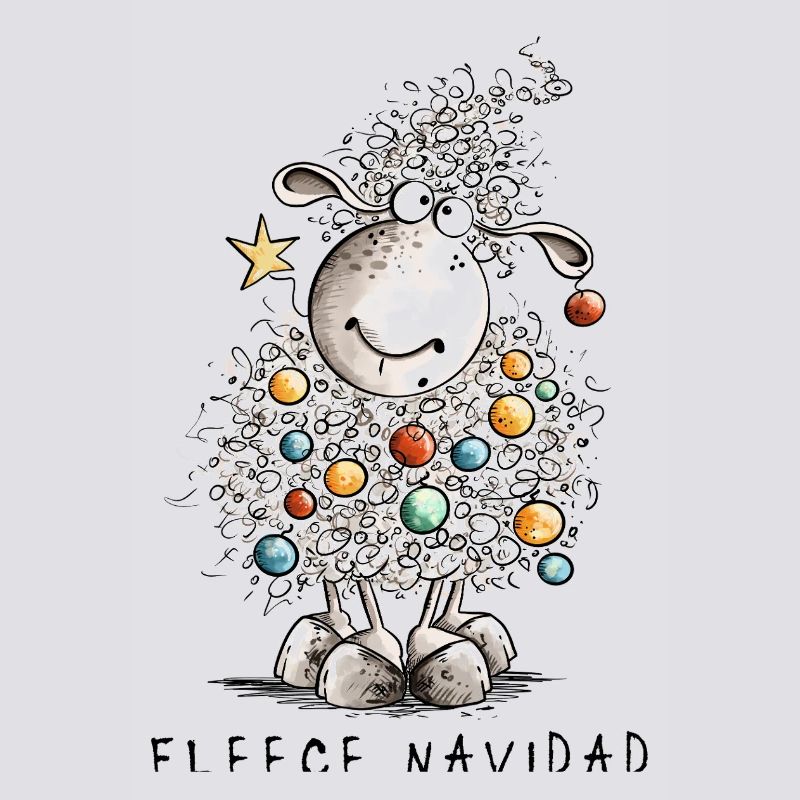 Fleece Navidad Weihnachtsschaf Cartoon Schaf