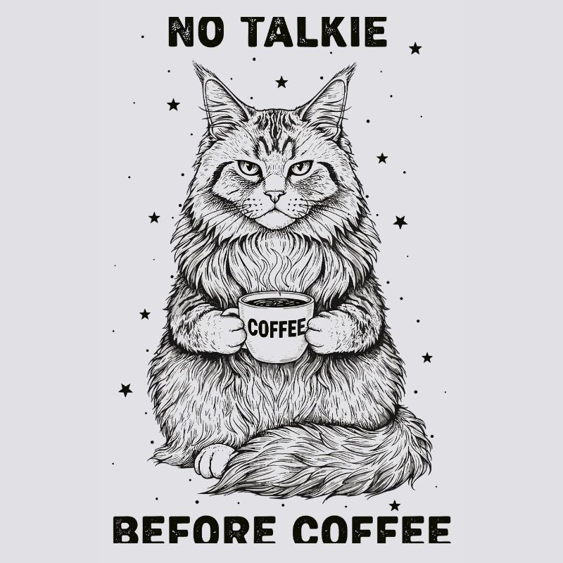Pas de conversation devant un chat amateur de café
