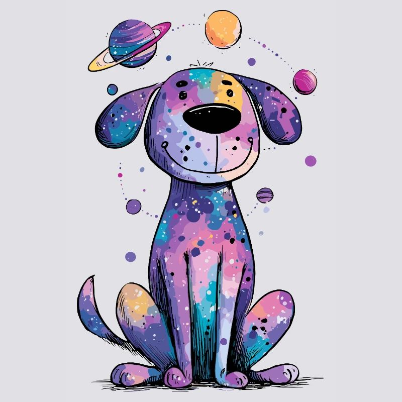 Chiot galactique dans l’espace