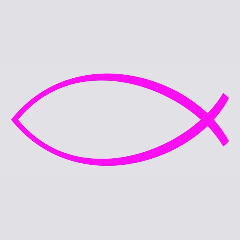 Ichtus fish solid pink