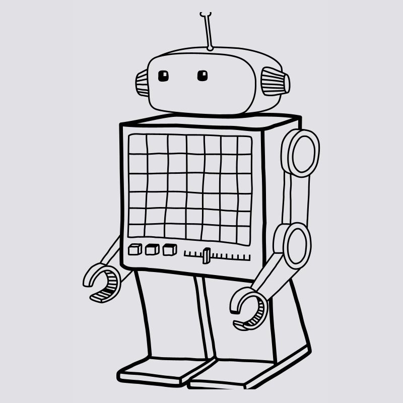 Retro Robot – Vintage AI Android Design