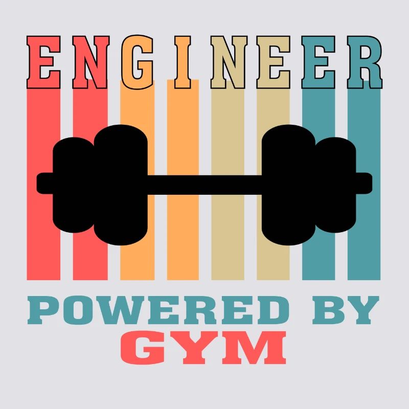Funny Engineer Powered by Gym Tshirt for Engineers