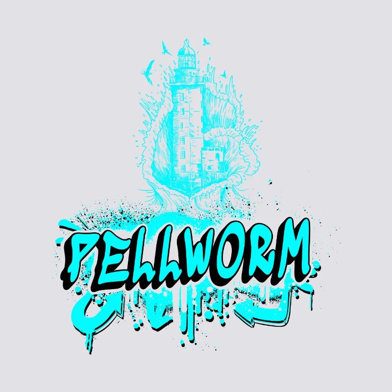 Conception de graffitis du phare de Pellworm