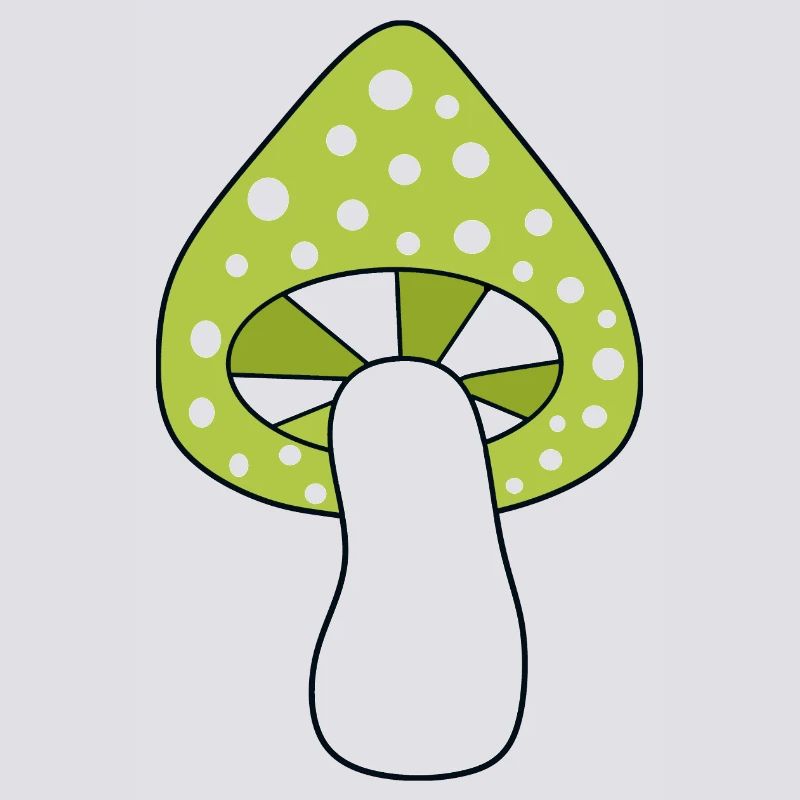 Mushroom green fly agaric pattern customizable