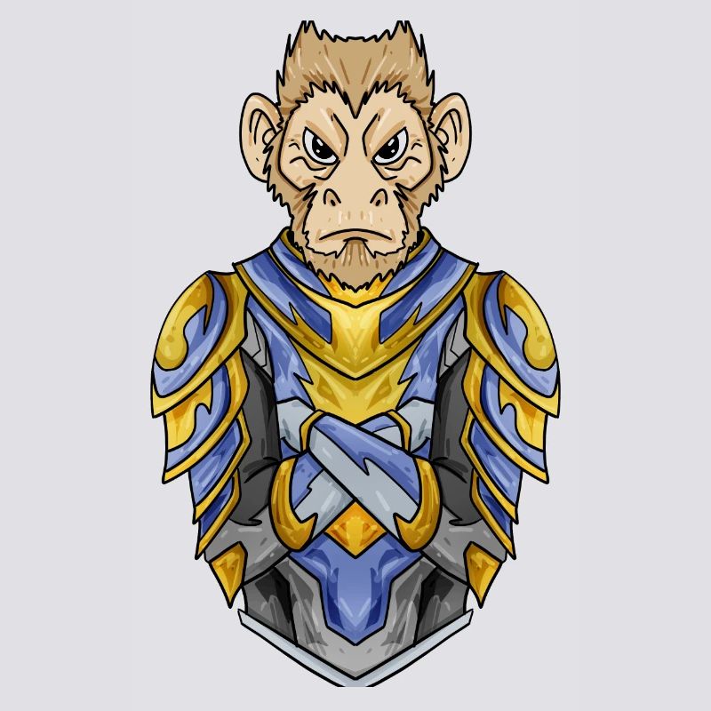 Knight Monkey with Armor Crusader