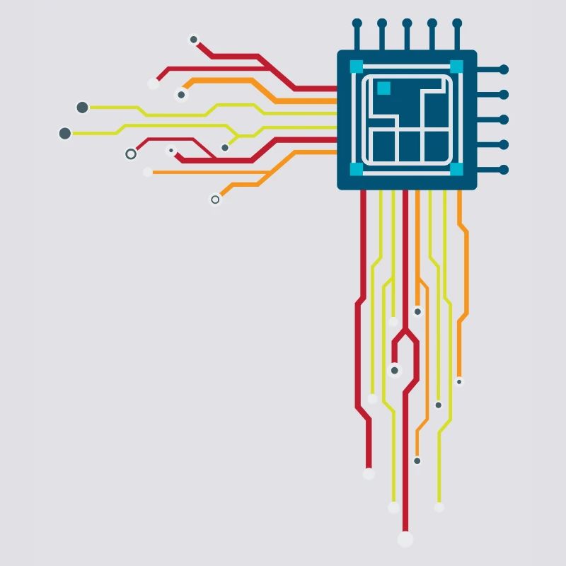 Computer chip - Creative illustration