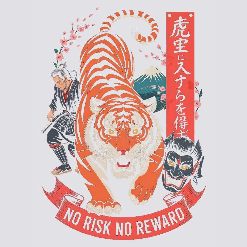 Design du Tiger Samurai Sans Risque Sans Récompense