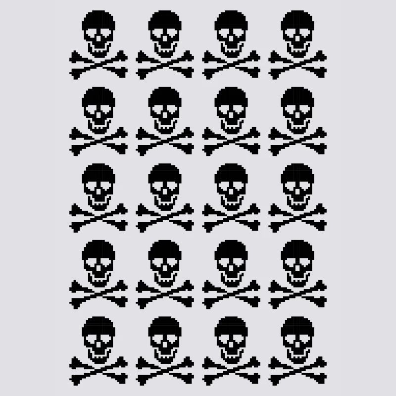 pixelated skulls pattern