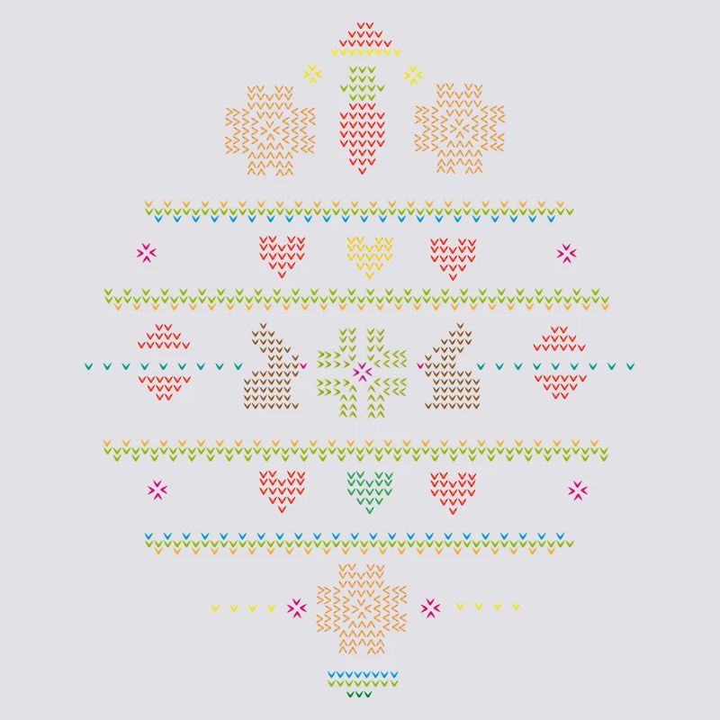 Easter motifs in knitting pattern style for Easter