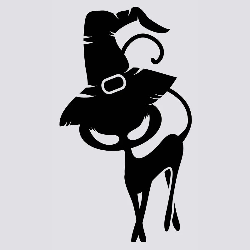 A black cat with Witchhat
