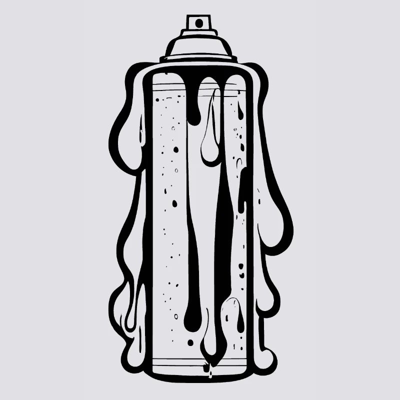 Comic Spray Can with Drops
