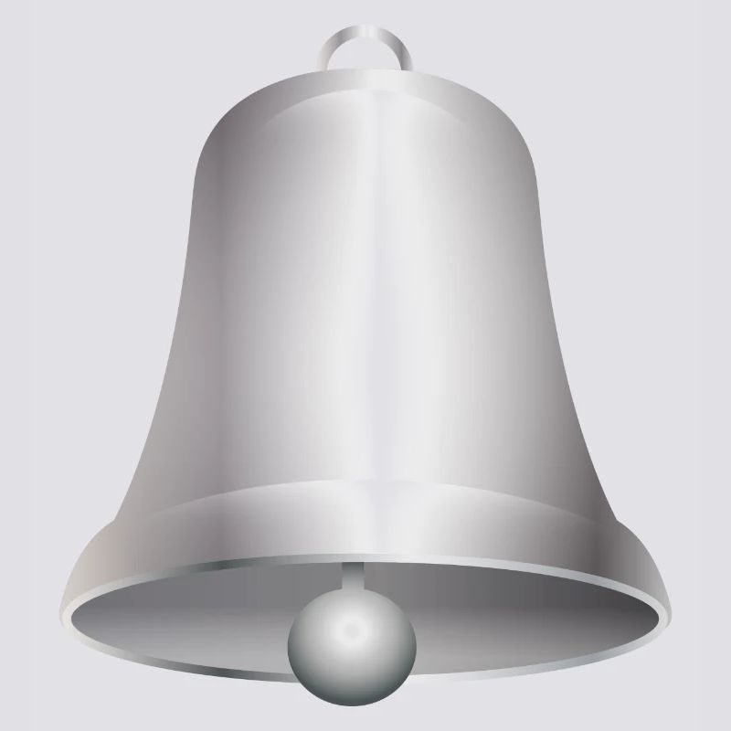 große silberfarbene Kirchen Glocke oder Glöckchen