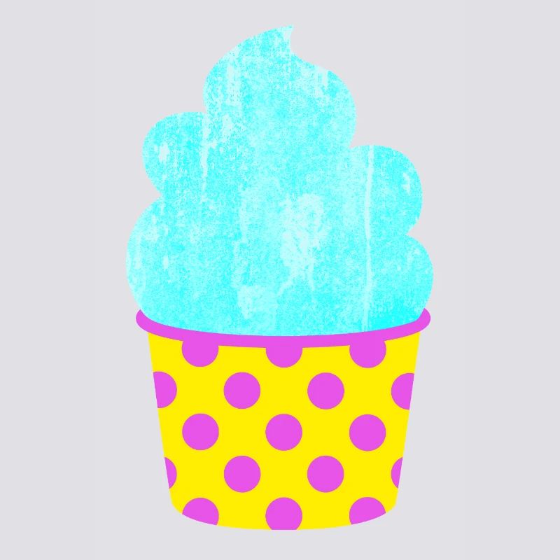 Eis Softeis Eiscreme Punkte Dots Sommer Pastell