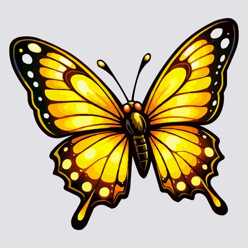 Yellow Orange Butterfly Pattern