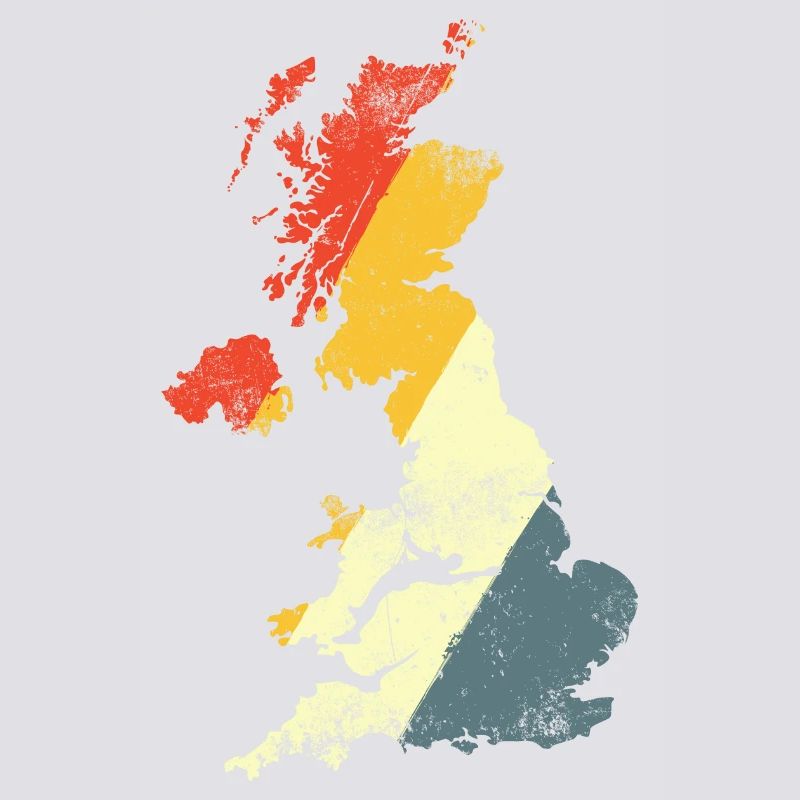 UK Map Prism Gradient