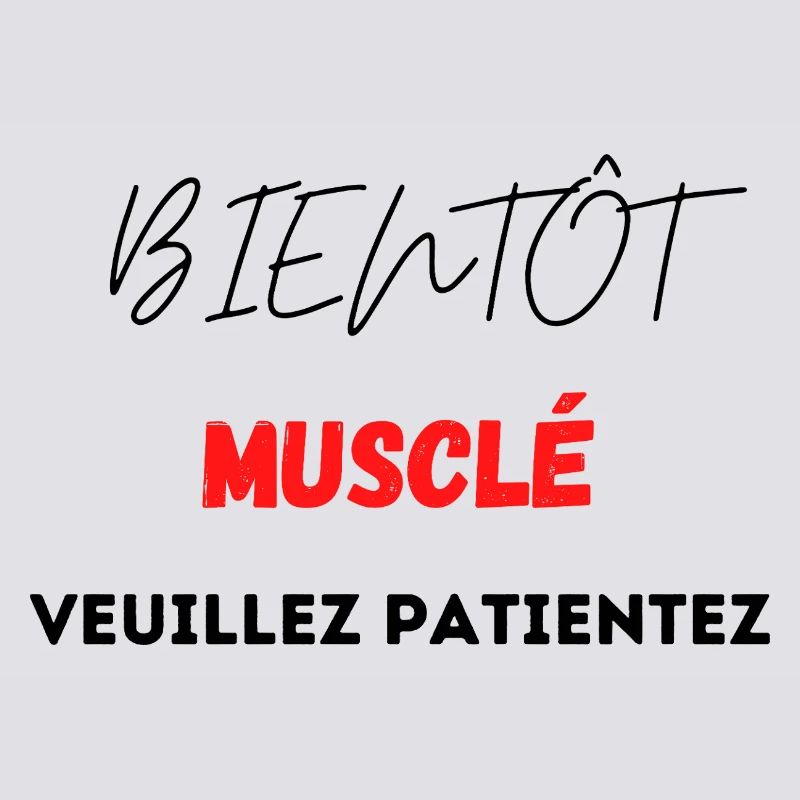 Muscular Design with Red Geometric Pattern