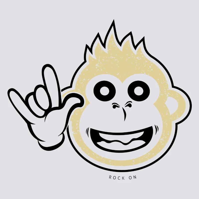 Rock on monkey