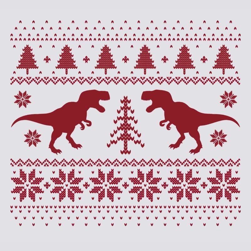 Pull de Noël en forme de dinosaure