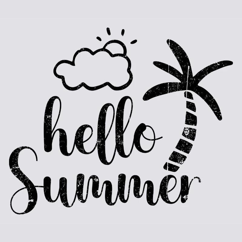 Hello summer palm tree