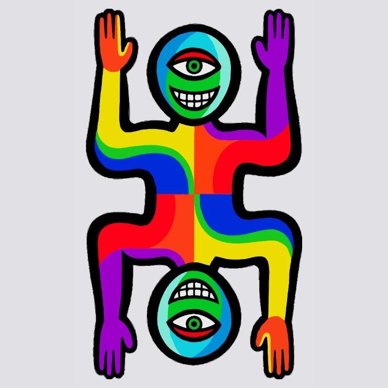 Rainbow Two Faces Figure