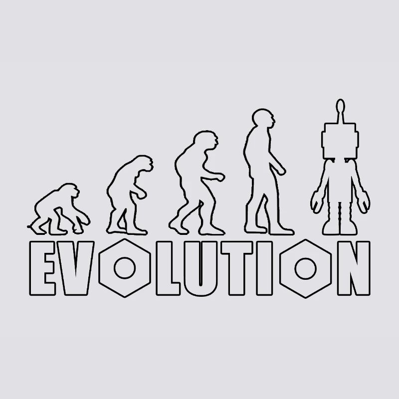 Evolution with robot figure design