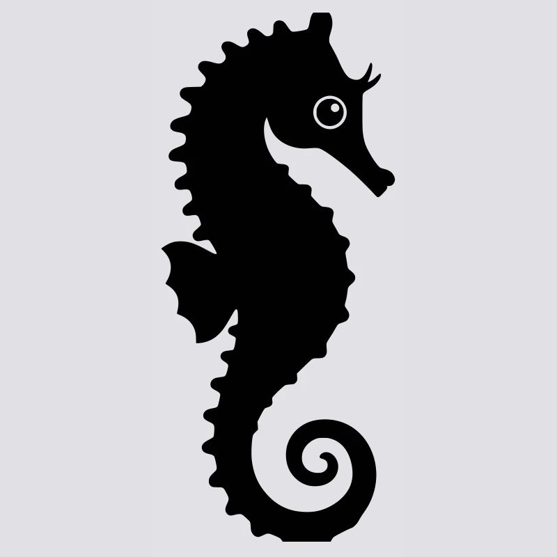 Süßes Seepferdchen Silhouette