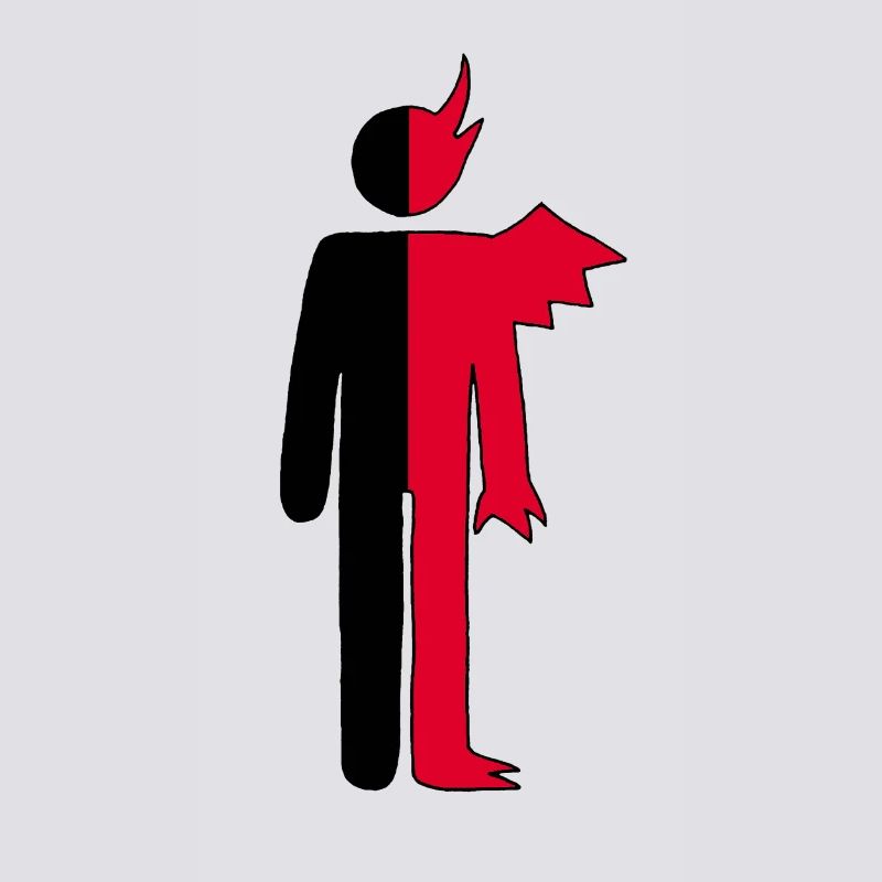 Mann oder Dämon Piktogramm