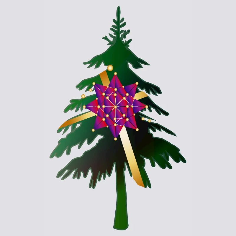 Christbaum oder Weihnachtsbaum & Geschenkschleife